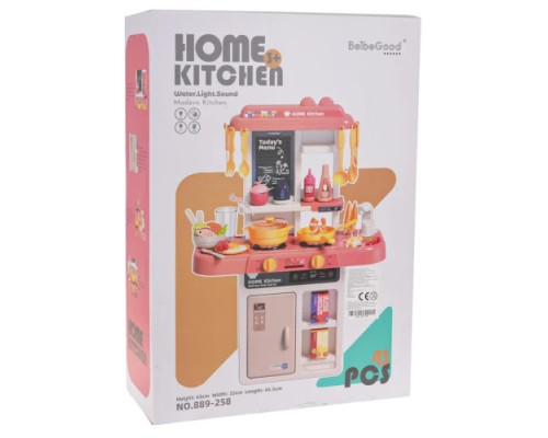 Дитяча кухня з функцією освітлення 43 шт. Рожевий