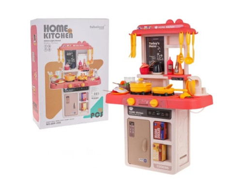Дитяча кухня з функцією освітлення 43 шт. Рожевий
