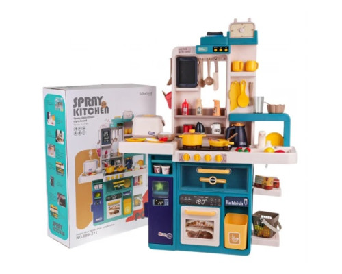 Дитяча кухня з функцією світла, звуку та води 80 шт. Синій