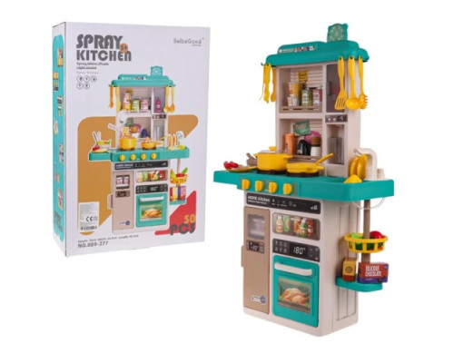 Дитяча кухня з функцією світла, звуку та води 50 шт. Синій