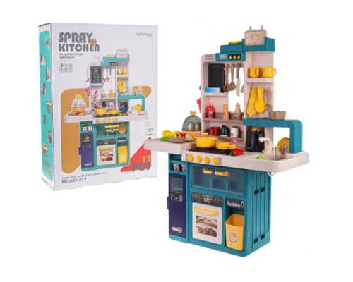 Дитяча кухня зі світлом і звуком 78 шт. Синій