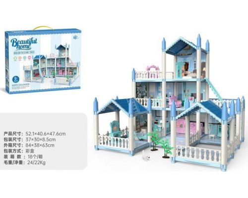  Ляльковий будиночок 6+ 3-х поверховий Синій