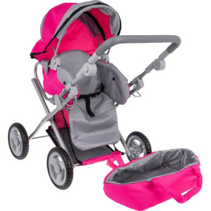 Дитяча іграшкова коляска 2в1 рожева ZDZ.FL8166-1