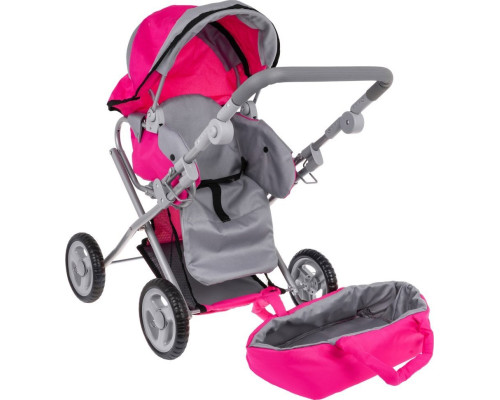 Дитяча іграшкова коляска 2в1 рожева ZDZ.FL8166-1