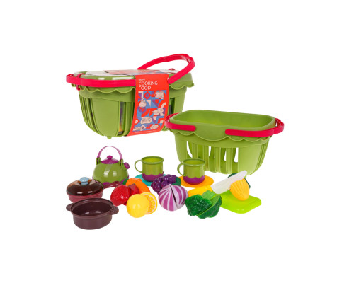 Дитячий кошик для пікніка з овочами та фруктами