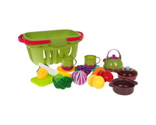 Дитячий кошик для пікніка з овочами та фруктами