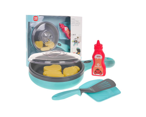 Дитяча іграшкова сковорода зі світловою та звуковою функцією + аксесуари