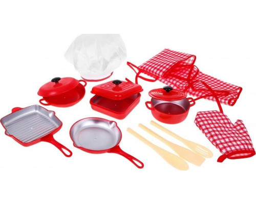 Дитячий набір Red little Chef 3+ Костюм кухаря + Каструлі + Аксесуари 14 шт. Дитячий набір Red little Chef 3+ Костюм кухаря + Каструлі + Аксесуари 14 шт.