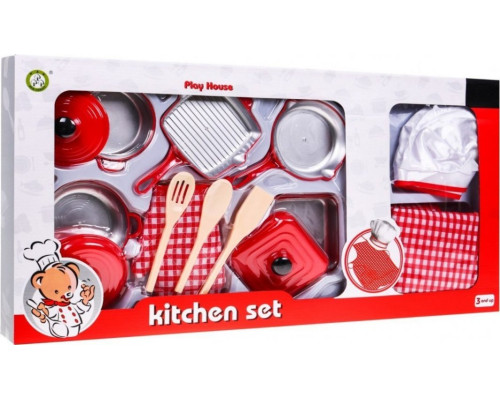 Дитячий набір Red little Chef 3+ Костюм кухаря + Каструлі + Аксесуари 14 шт. Дитячий набір Red little Chef 3+ Костюм кухаря + Каструлі + Аксесуари 14 шт.