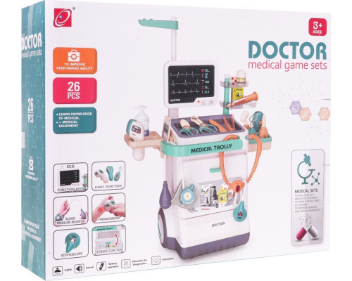 Інтерактивний набір лікаря з медичним візком для дітей 3+