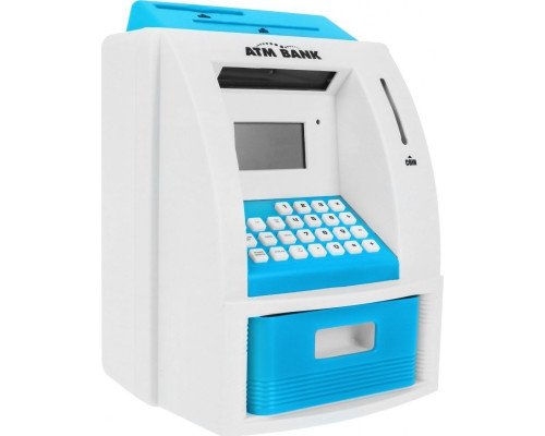 Дитяча скарбничка банкомат 3+ блакитний + Інтерактивні функції + картка банкомату