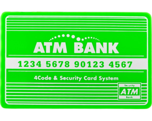 Дитяча скарбничка банкомат 3+ зелений Інтерактивні функції + карта банкомату