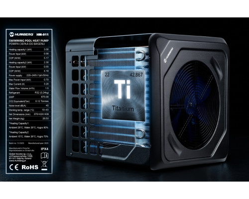 Тепловий насос для басейну Humberg HM‑911 3 кВт