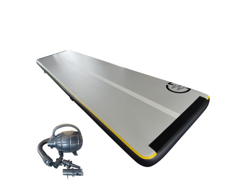 Мат гімнастичний надувний MASTER 600 x 150 x 20 см, сіро-синій