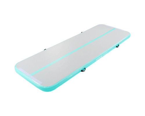 Мат гімнастичний надувний VEVOR 300 x 101 x 10 см, біло-м'ятний