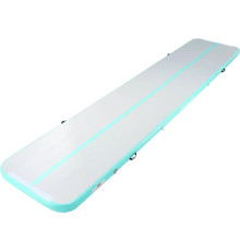 Мат гімнастичний надувний VEVOR 498 x 101 x 10 см, біло-м'ятний