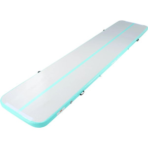 Мат гімнастичний надувний VEVOR 498 x 101 x 10 см, біло-м'ятний