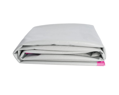 Мат гімнастичний надувний VEVOR 598 x 101 x 10 см, біло-рожевий