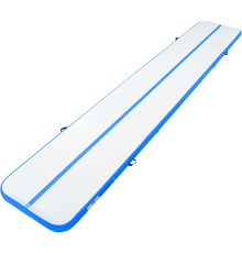 Мат гімнастичний надувний VEVOR 598 x 101 x 10 см, сіро-синій