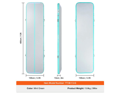 Килимок надувний VEVOR, біло-голубий