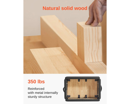 Ящик для пілатесу VEVOR 62,5 х 43,5 х 24 см, чорний