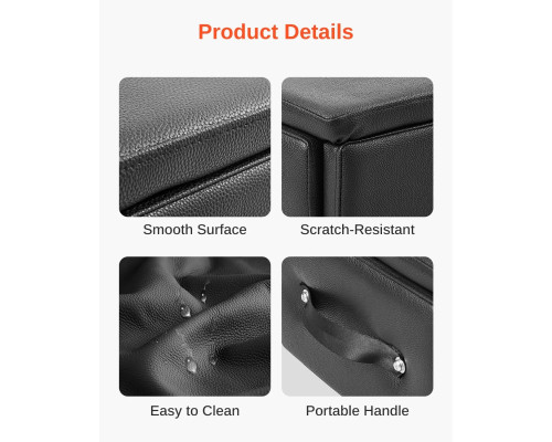 Ящик для пілатесу VEVOR 62,5 х 43,5 х 24 см, чорний