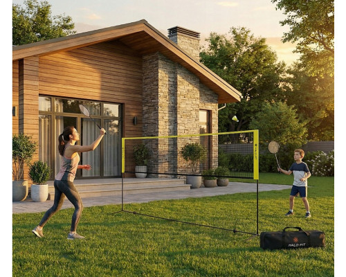 Набір для бадмінтону 2-в-1 Halofit, жовто-чорний