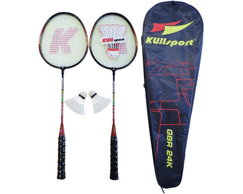 Ракетки для бадмінтну KUBISPORT 05-GBR24K, чорно-червоні