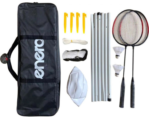 Набір для бадмінтону та волейболу Enero 6-в-1, чорно-червоний