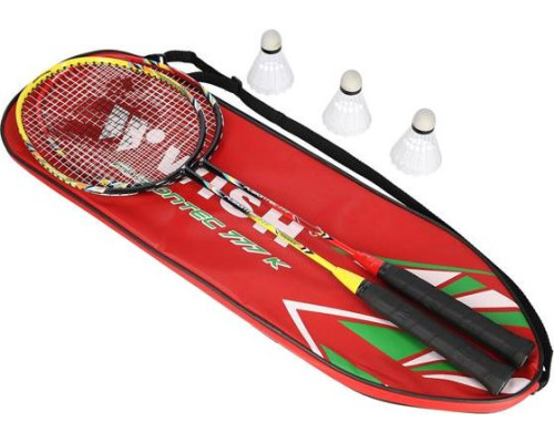 Ракетки для бадмінтону WISH FUSIONTEC 777K, жовто-червоні