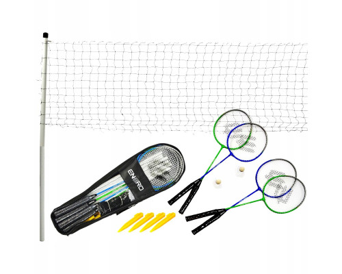 Набір для бадмінтону ENERO 500, синьо-зелений