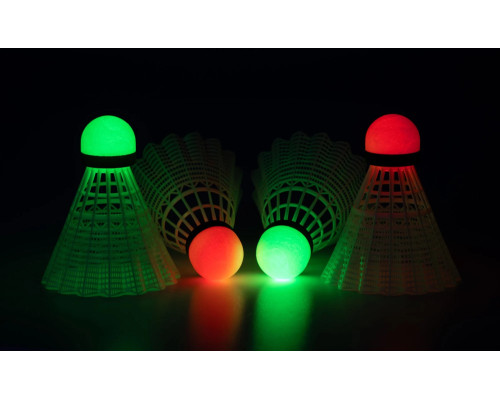 Волани для бадмінтону пластикові Avento 46SG LED, 4 шт